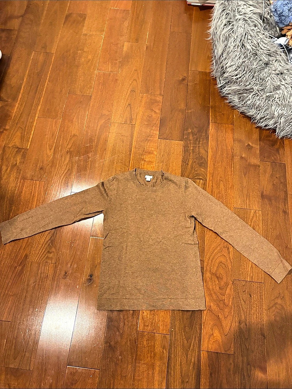 J.Crew Cashmere Classic-Fit Crewneck Sweater Brown Crewneck Sweater Size Small